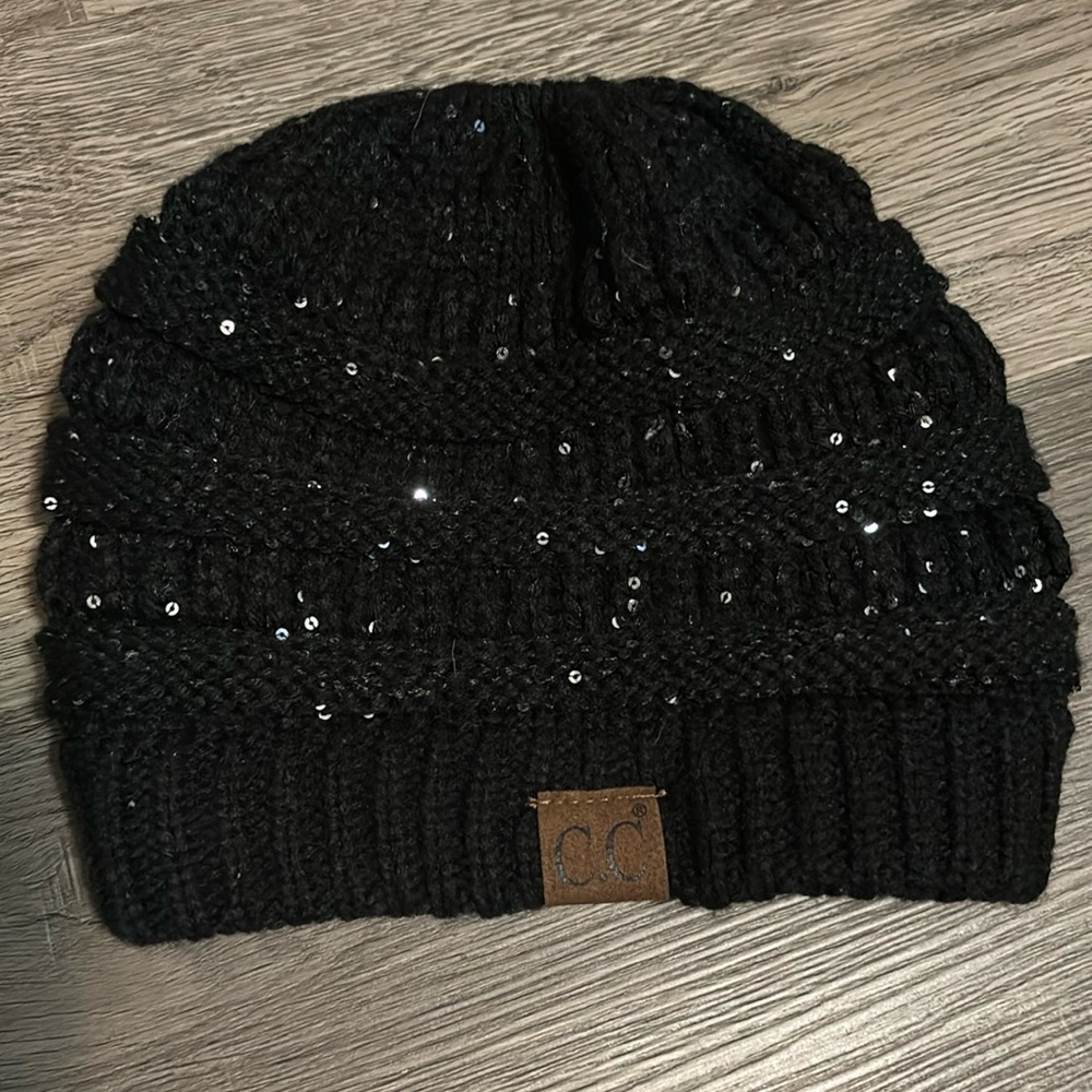 C.C Messy Bun/PonyTail Beanie